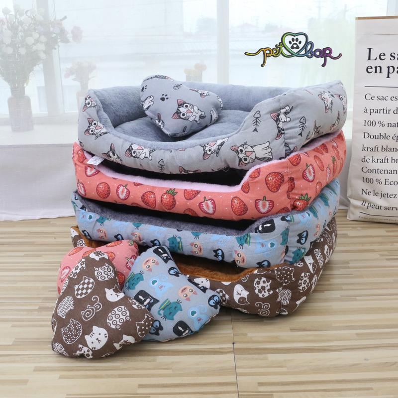  Đệm cho chó mèo Kèm gối trái tim cao cấp Ổ cho thú cưng dày dặn mẫu mới 2025 