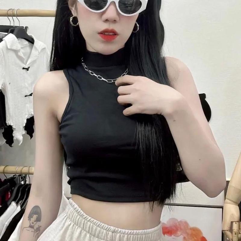 Áo 3 lỗ croptop vải thun contton Nữ Women size dưới 53kg mã po66