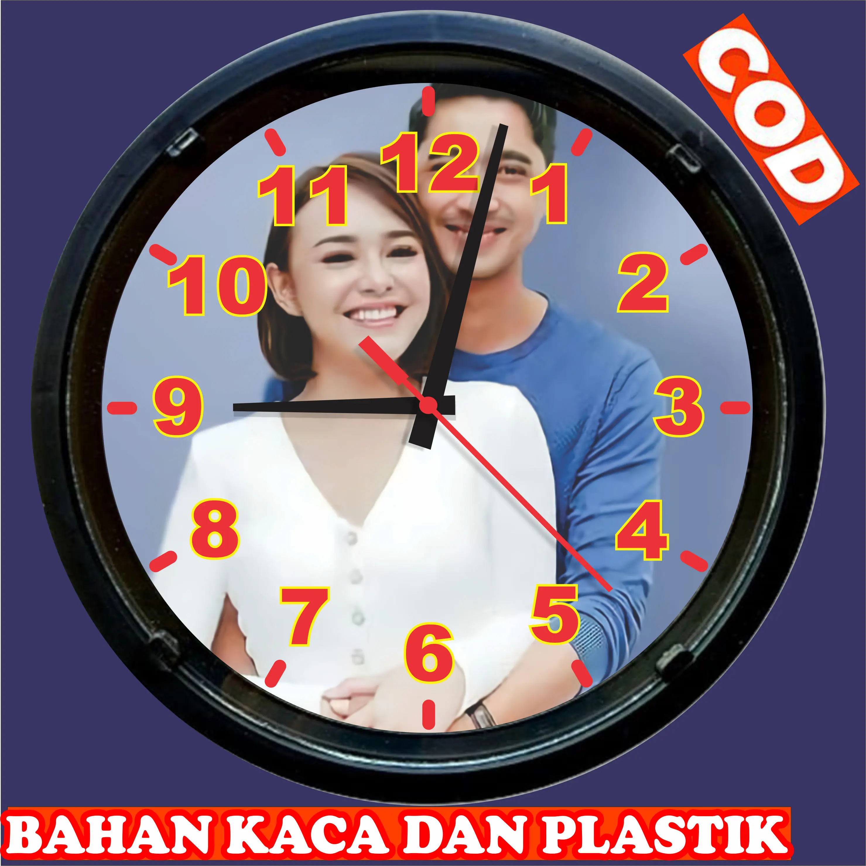 jam dinding ikatan cinta andin aldebaran dan keluarga terbaru bisa tempel tembok dan tempel dinding murah cod gratis ongkir, bisa custom gambar suka-suka , diameter 20cm Plastik