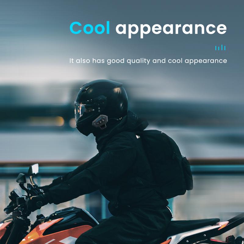 GEARELEC BT12 Bluetooth 5.0 Helm Sepeda Motor Headset Suara Bass Tahan Air 5