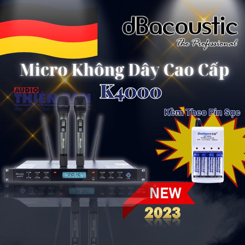 Micro không Dây dbacoustic K-4000 - Chất Âm Hay - Mẫu Mã Sang Trọng - Hàng Chính Hãng