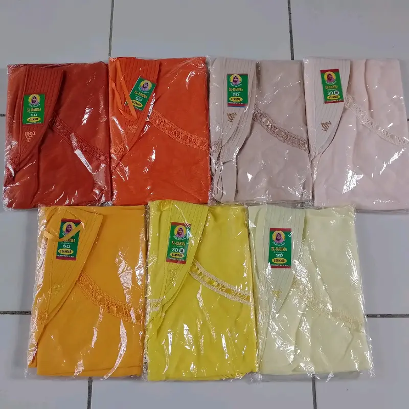 Jilbab Anak Sekolah Paud TK SD SMP SMA Robbani Dewasa - Bahan Kaos PE Tebal Adem - Muslim, Pita, Kerudung, Serut, Putih, Instan 3
