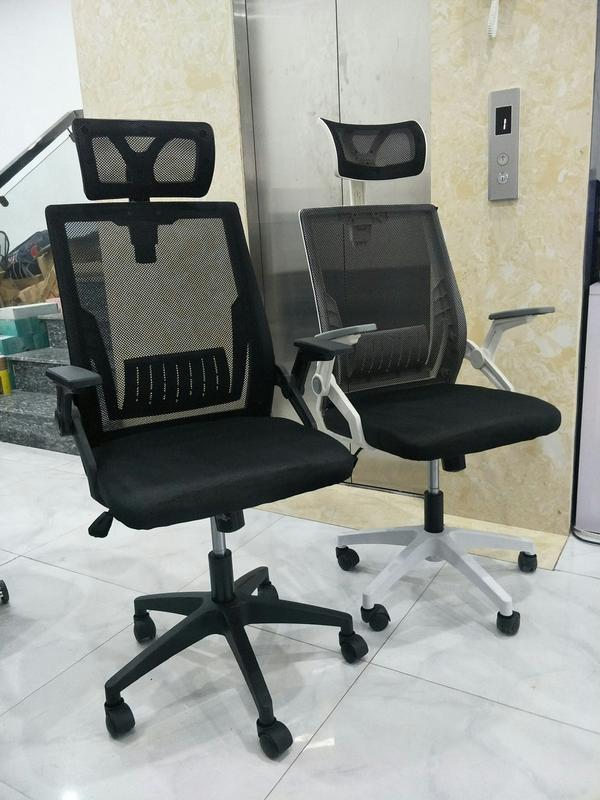 Ghế Công Thái Học Màu Trắng Đen Cao Cấp – HVK-S04- Hanvika 4