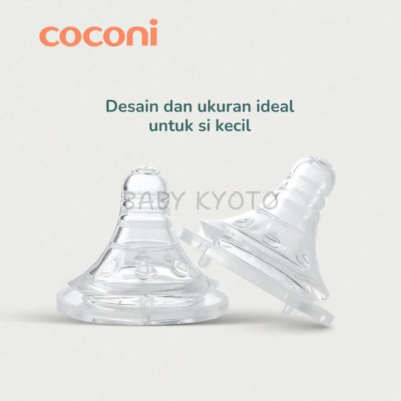 BK Coconi Dot Bayi Wide Neck Baby Bottle Teat Replacement 2 Pcs Wideneck Peristaltic Leher Lebar 2