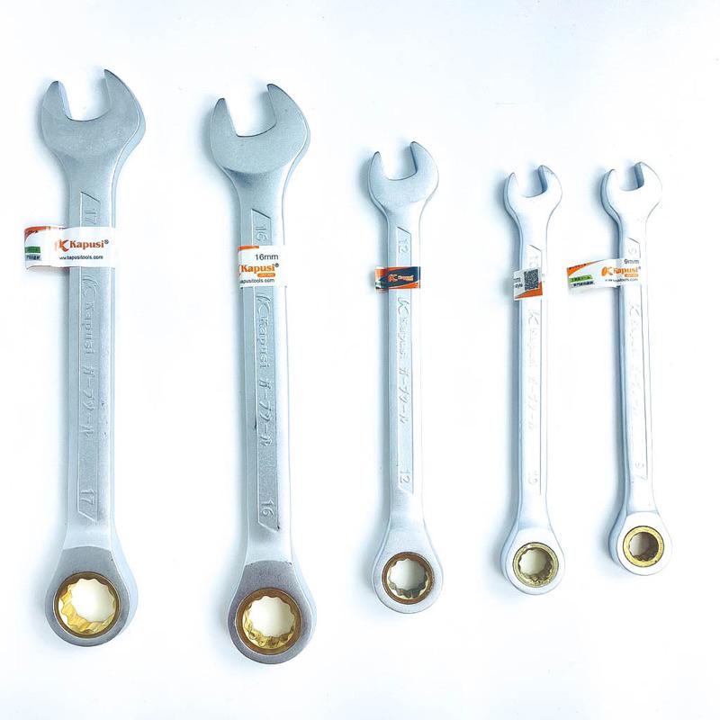  Cờ lê vòng miệng tự động Kapusi Japan nhiều size thép CR-V chịu lực cao 50BV30 bánh cóc 72 răng - Cờ lê tự động 360 độ 