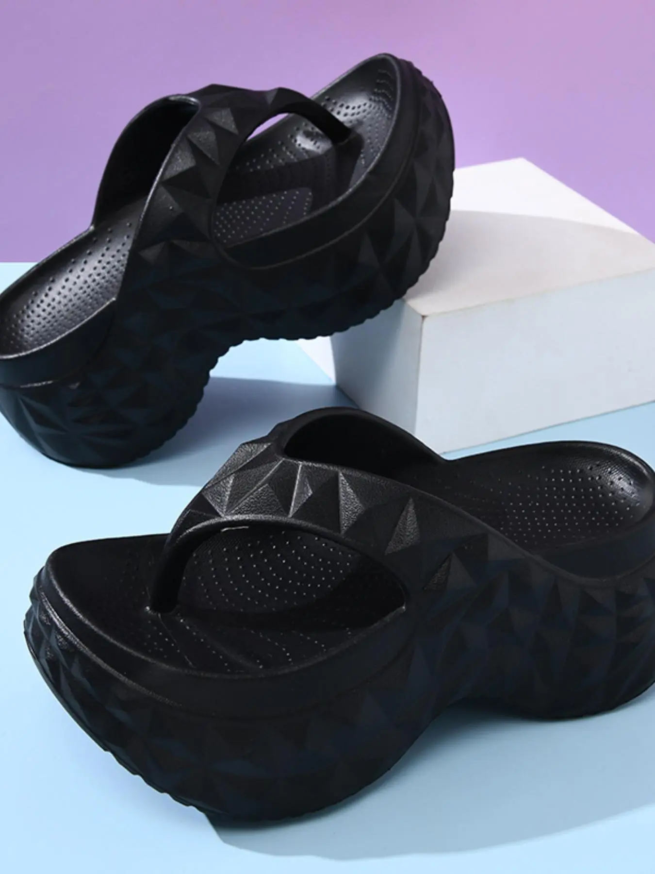 Women's Simple Platform Slides, Casual Comfortable Home Slippers, Non-slip Soft Slippers for Indoor & Outdoor Wear, Walking Shoes