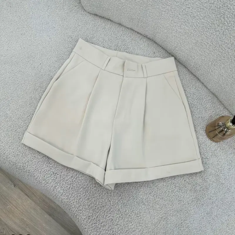 [Xa kho le size]Quần short nữ gập gấu cạp cap hách dáng 0