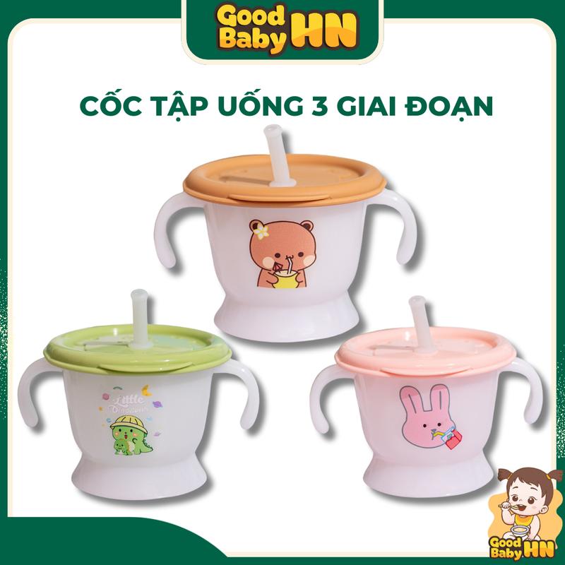 Cốc tập uống 3 giai đoạn cho bé từ 6 tháng D17