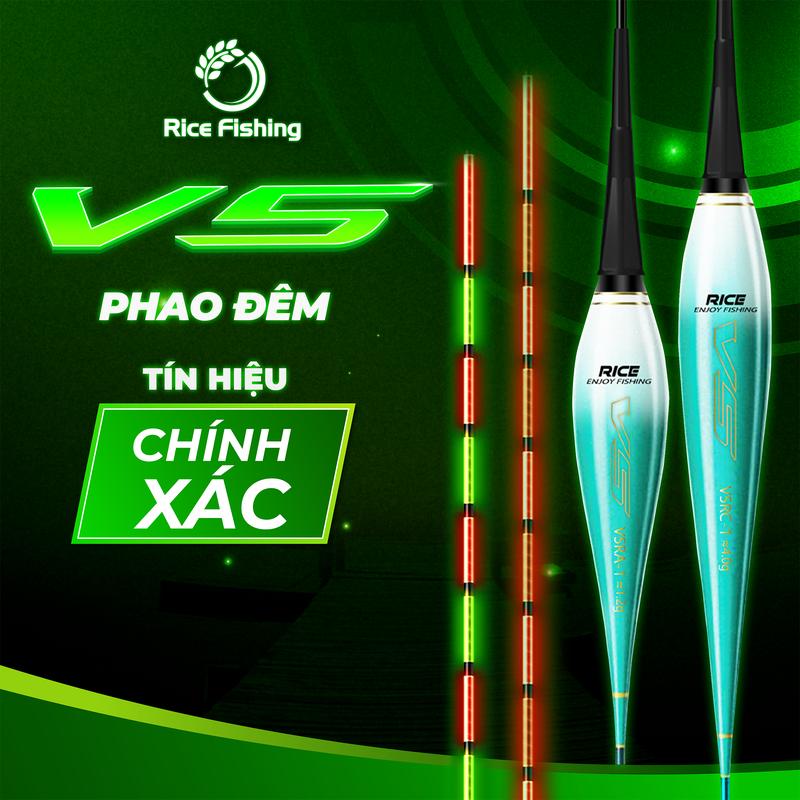 Phao Câu Cá ngày đêm V5 Rice Fishing chất liệu Nano PMI tín hiệu chính xác TẶNG KÈM PIN PC-42