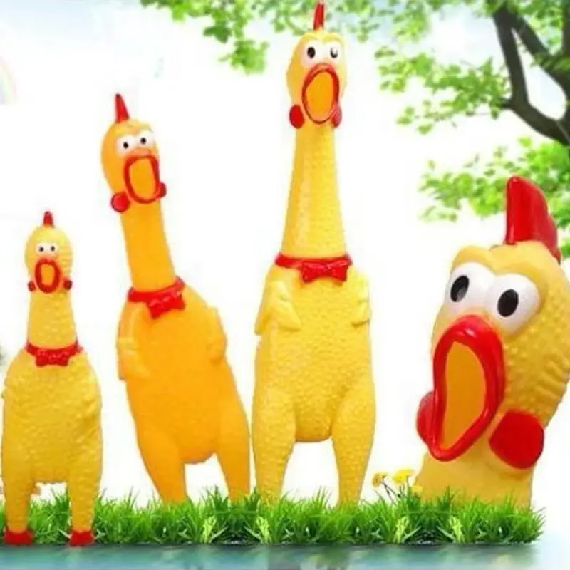 Đồ chơi con gà la hét, gà bóp kêu hài hước vui nhộn 1