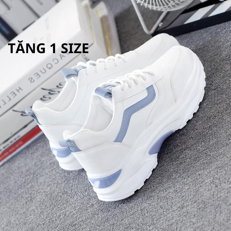   TĂNG 1 SZ Giày thể thao nữ phối lưới thoáng khí đế 5cm phong cách Hàn Quốc thời trang mùa hè Sneaker Len 