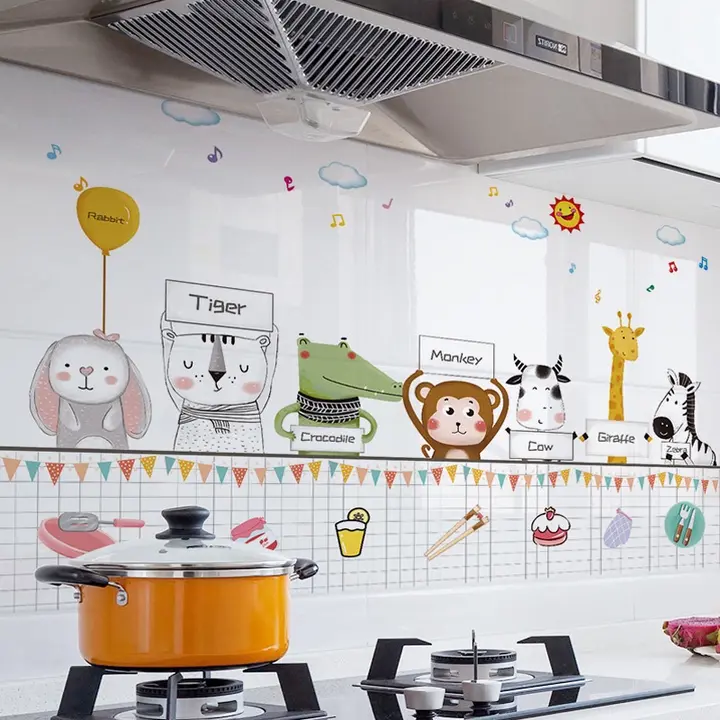 Giấy Dán Tường Bếp Tráng Nhôm Cách Nhiệt Chống Dầu Mỡ, Chống Thấm Tiện Dụng – Size 90x60cm.