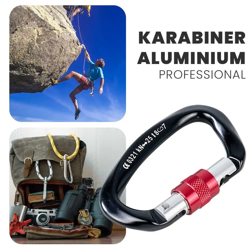 BOOMS Carabiner Aluminium Professional Heavy Duty Locking - CE0321 Outdoor