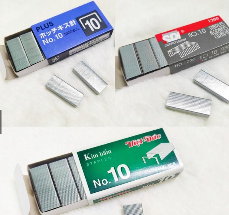  Combo 3 hộp Kim Bấm Số 10 Double A - Plus - Việt Đức - SDI Ghim Bấm Giấy No. 10 Ruột Ghim Châm Ghim 