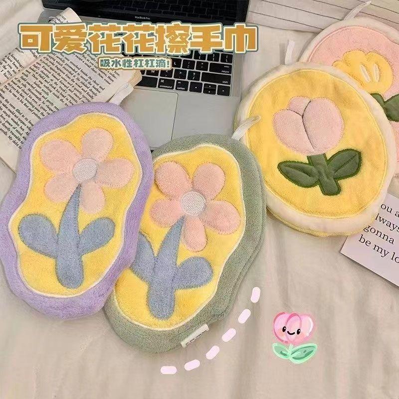 Khăn Tay Thiết Kế Hoa Dễ Thương, Có Chức Năng Treo, Thấm Nước Mạnh, Nhanh Khô, Thích Hợp Sử Dụng Tại Nhà, Không Rụng Lông, Thích Hợp Cho Trẻ Em, Khăn Tay, Làm Bằng Vải Dày, Sử Dụng Trong Phòng Tắm 6