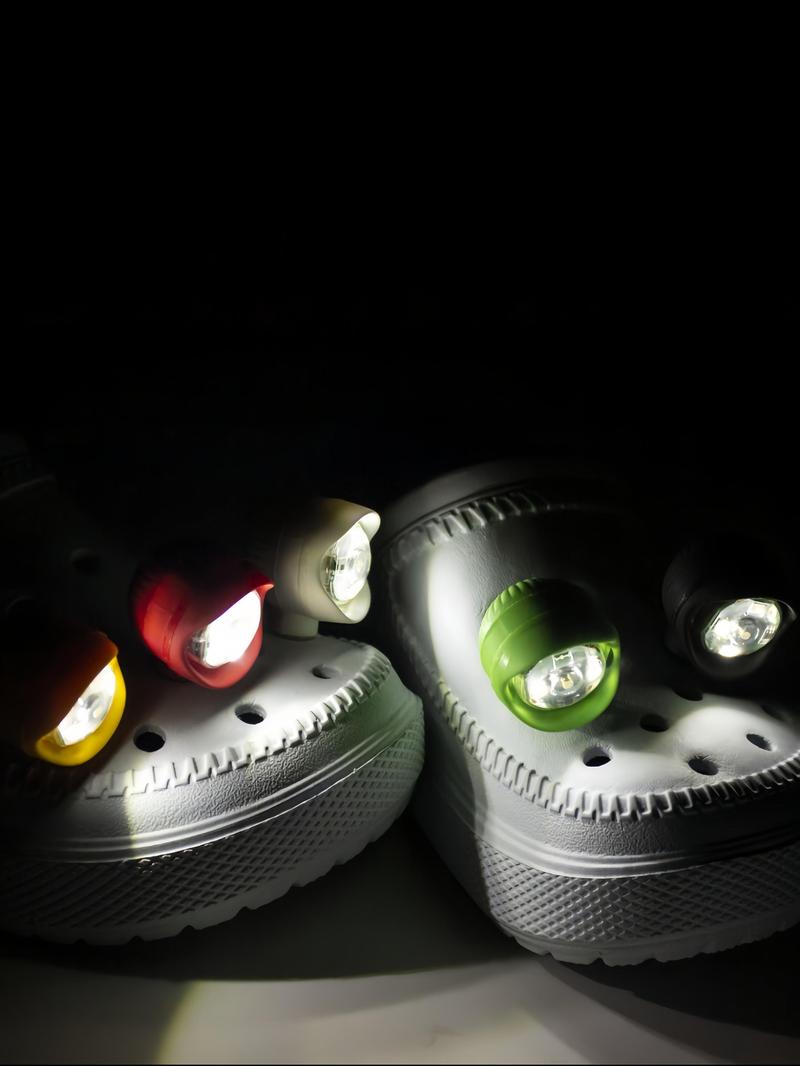 Product Introduction of Cute Cartoon Design Led Shoe Light, 2 Counts Waterproof Shoe Decoration Light, Portable Shoe Decoration Charms for Outdoor Activities, Unique Birthday Gift 2