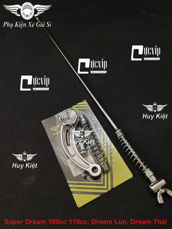 Càng Thắng Sau Salaya Inox 304 Cong + Đũa Thắng Inox 304 Gắn Xe Exciter 2010, Future Led 2018 - 2023, Sirius Xăng Cơ Fi, Dream, Wave 100 Wave Nhỏ MS5740