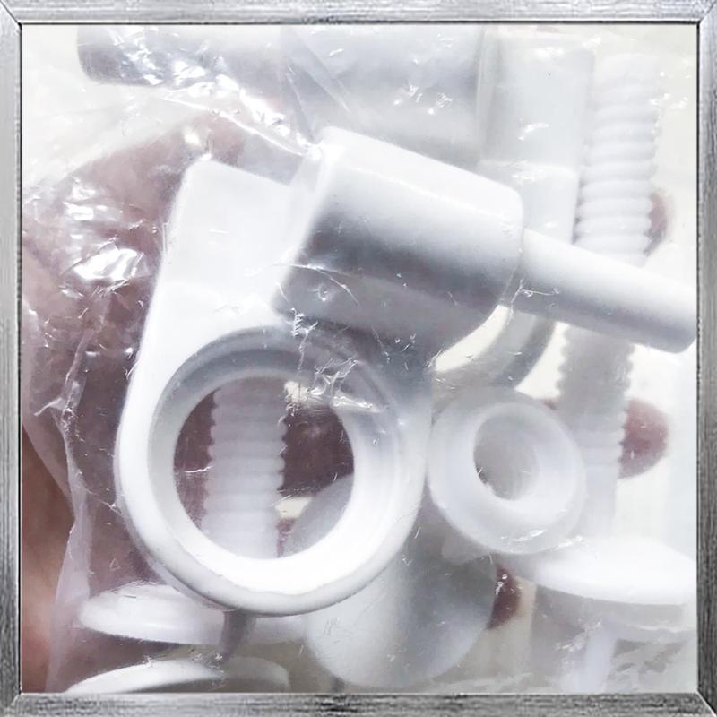 Bộ Ốc Nắp Bồn Cầu Nhựa Trắng Loại Tốt (dùng cho nắp thông dụng) 6