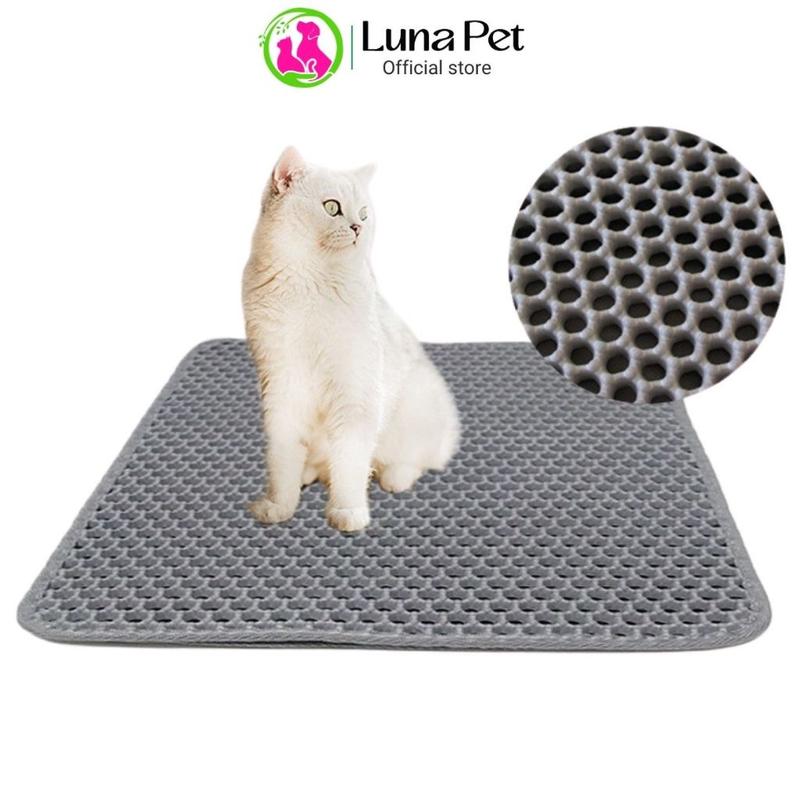 Thảm hứng cát mèo Luna Pet TCM01- Thảm chống văng cát cho nhà vệ sinh khay chậu cát mèo