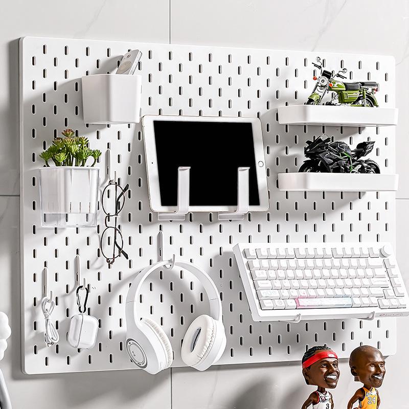 Bảng nhựa hoặc gỗ treo tường trắng đen PEGBOARD STYLE IKEA Decor Decor Phòng