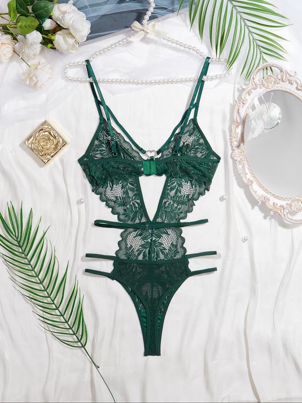 Women's Lace Cut Out Bodysuit, Sexy Comfy Breathable Underwear for Daily Wear, Women's Bodysuit for All Seasons 1