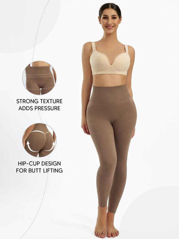 Plus Size High Waist Butt Lifting Shapewear Leggings, High Stretch Seamless Tummy Control Leggings, Women's Shapewear Bottoms For Summer Spring Fall 9