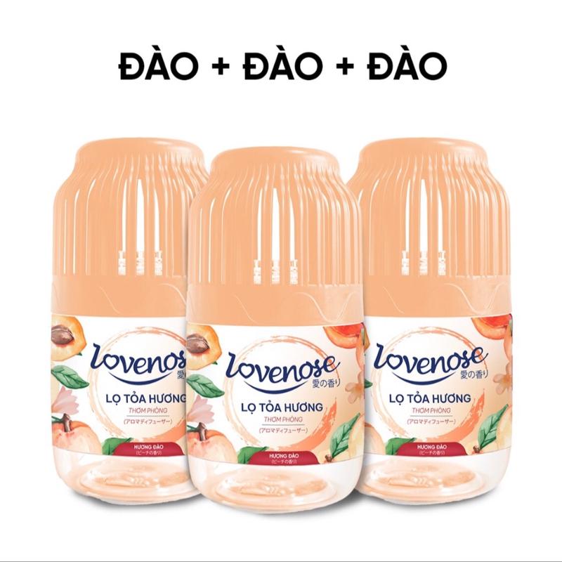    Combo 3   Lọ toả hương LoveNose hương  Đào thế hệ mới   làm thơm phòng khử mùi hôi  180ml Dầu Thơm Phòng Dầu Thơm 