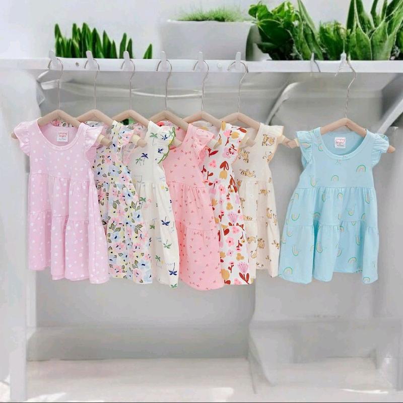 Váy cánh tiên chất cotton xuất dư Sài Gòn dáng xoè 3 tầng với nhiều hoạ tiết xinh yêu dành cho bé gái 2