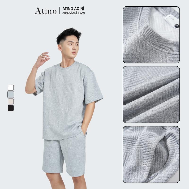 Bộ Quần Áo Thể Thao Nam Nỉ Xốp ATINO Loose L.4.9291 Sport Chạy Bộ Cotton Dài Tay Sport Chạy Bộ Tập Yoga Tập Gym Top Tập Thể Dục