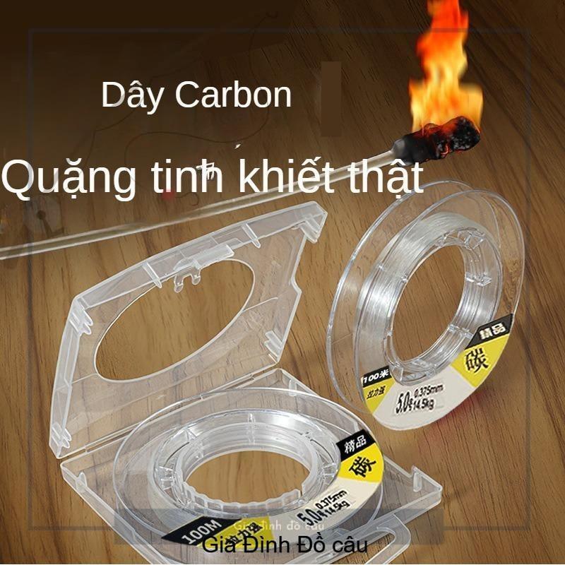 [Cuộn 50m] Cước câu, cước thẻo. Dây Carbon Nguyên Chất Chính Hãng, Dây Dẫn Carbon Đặc Biệt (cuộn 50M)