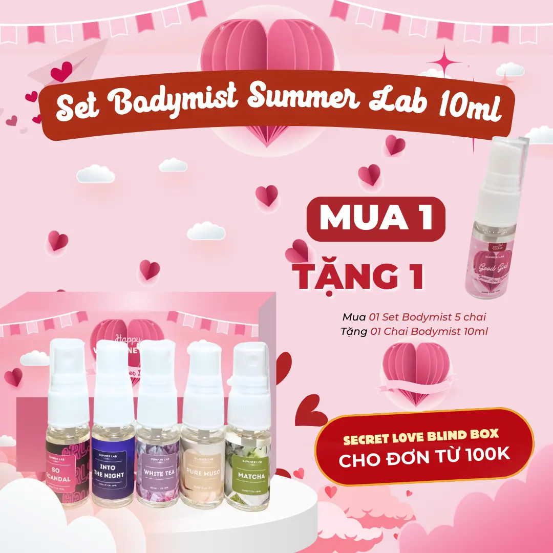 [Set Nam] Set Bodymist mini 10ml dành Nam Tính, Sang Trọng, Tinh Tế - Summer Lab Nam