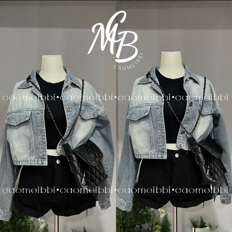 CAOMEIBBI - ÁO KHOÁC JEANS NGẮN TAY DÀI - CROP JACKET. 0