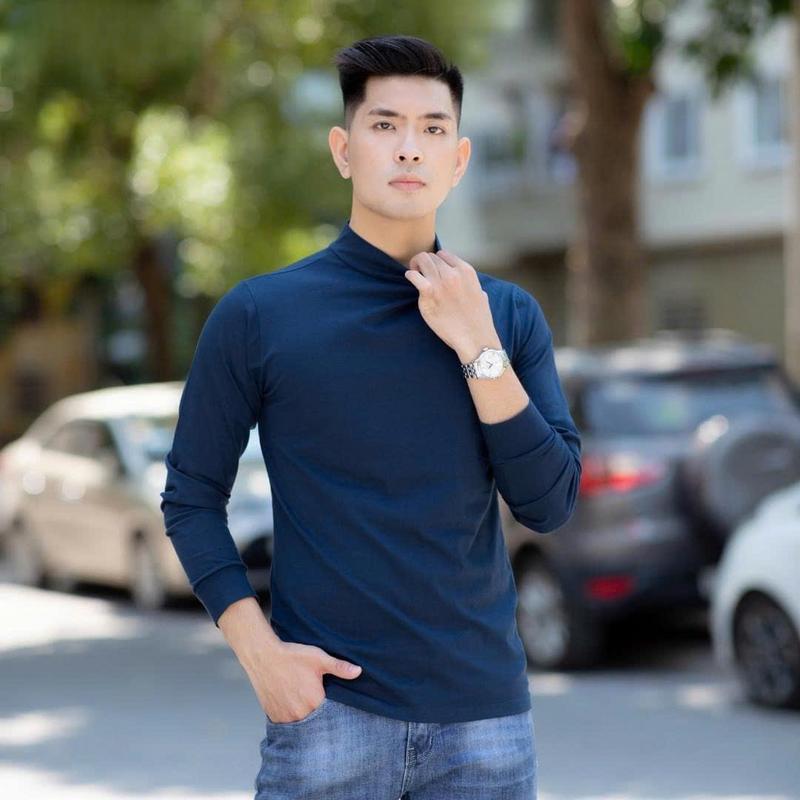 Áo Thun Giữ Nhiệt Nam,Áo Giữ Nhiệt Nam Cổ Tròn Tay Dài Lót Nỉ Lông Trơn Co Giãn Thể Thao Trắng Đen Thu Đông 6