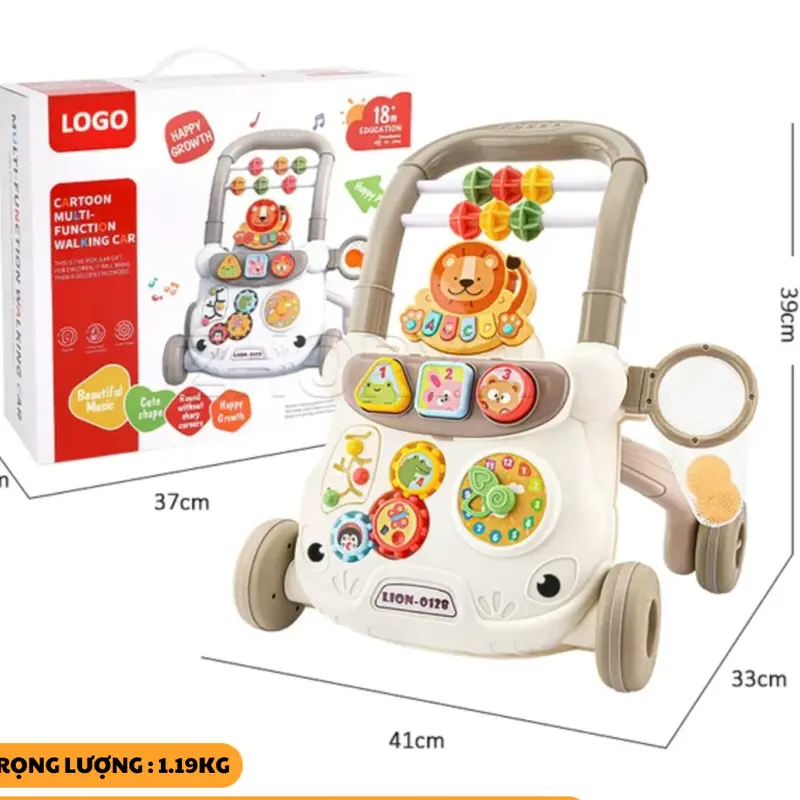 Xe Đẩy Tập Đi Đa Năng 3 trong 1 Cho bé, Có nhạc và trò chơi,gấp gọn, chống lật,khóa bánh 0