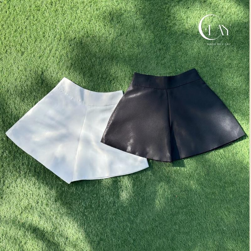 Libe Short - Quần Short Tafta Cạp Cao Dáng Chữ A Phồng Có Bigsize women Clay Clothing