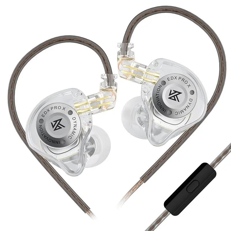 KZ EDX PRO X Earphone Single Dynamic Driver In Ear Monitor Headset IEM with MIC Microphone Black