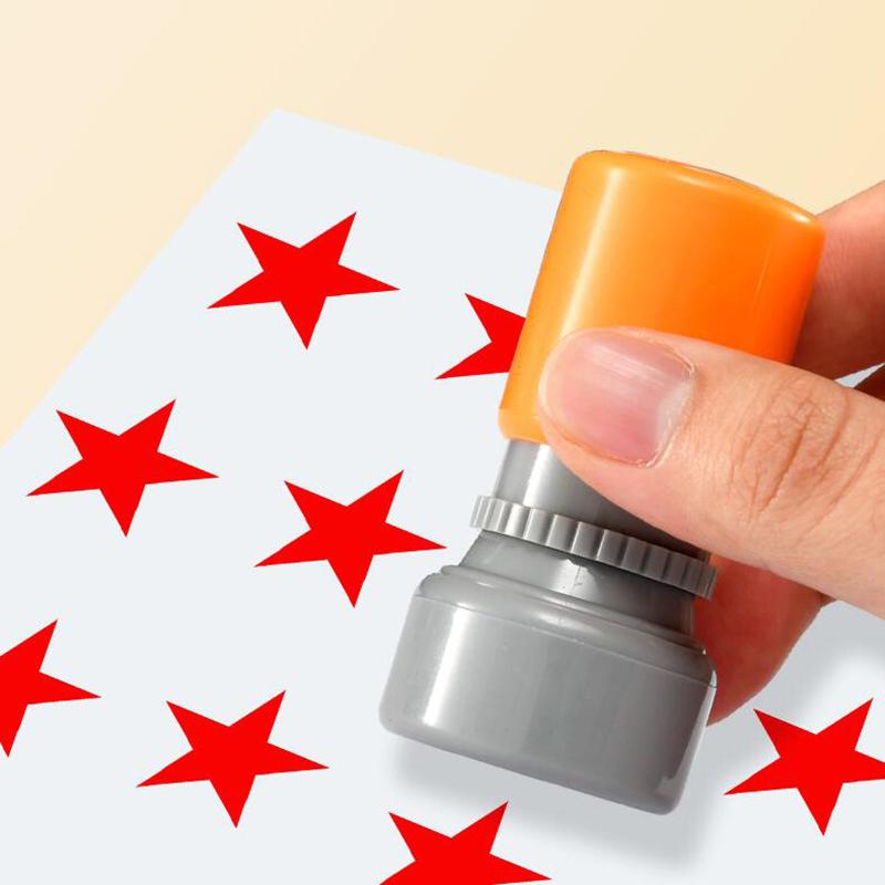 Product Introduction of [zfe]School Teachers Family Use Red Five-pointed Star Stamp Encourage Children Teaching Award Stamp Automatic Ink 16