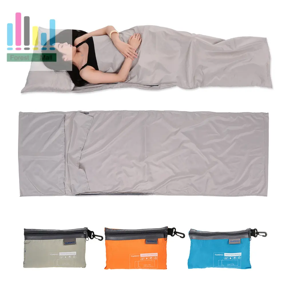 Lightweight Outdoor Sleeping Bag Liner Polyester Pongee Portable Single Sleeping Bags Camping Travel Hotel Sleep Bag 75*