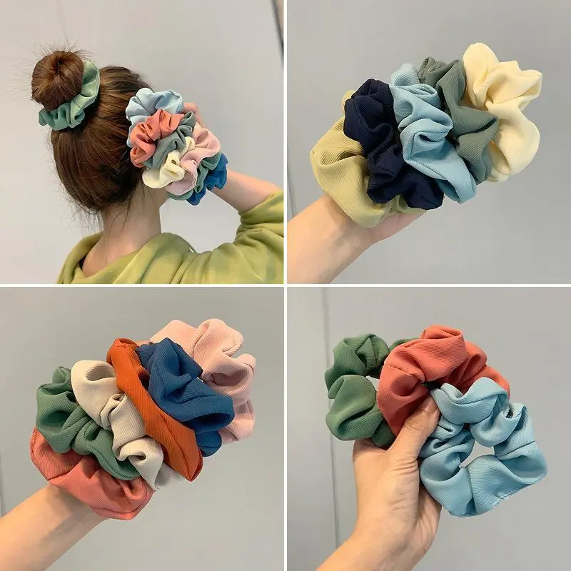 BISA COD F5058 Ikat Rambut Scrunchie Elastis Gaya Korea / Ikat Rambut Ponytail / Karet Rambut Cepol / Ikat Rambut Gaya Korea 4