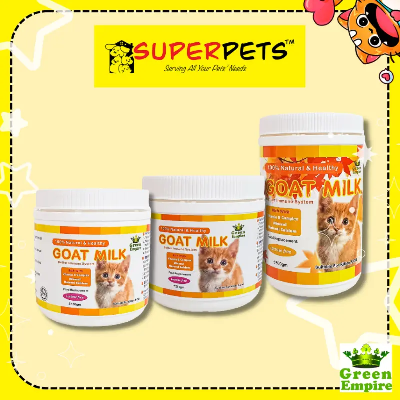 Casual  Green Empire  Goat Milk Powder For Kitten And Cat (150g, 250g, 500g)