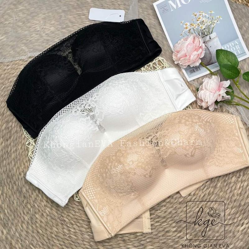 Áo Lót Cúp Ren Quây Ngực Đệm Dày Không Gọng Chống Tụt 2000 Áo Ngực Không Dây Chống Tụt nâng