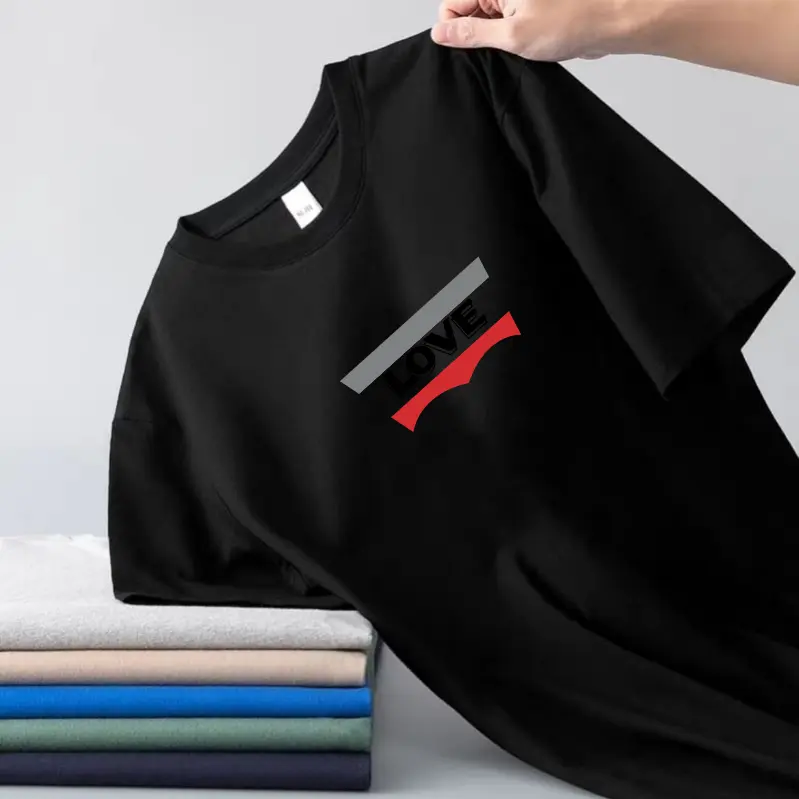Áo Thun Cotton Ngắn Tay Mùa Hè, Dành Cho Nam Giới, Cổ Tròn, Dáng Rộng Vừa Vặn, Ngoại Cỡ, Tay Áo Dài Một Phần, Áo Lớp Nền Áo Hợp Xu hướng Mới, Áo Nam, Áo Phông 7
