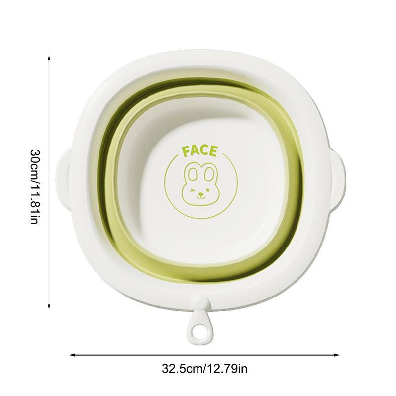 Cartoon Print Foldable Wash Tub Foldable Baby Bathtub, Stable Stable Kids Wash Basin Bottle Wash Basin 8