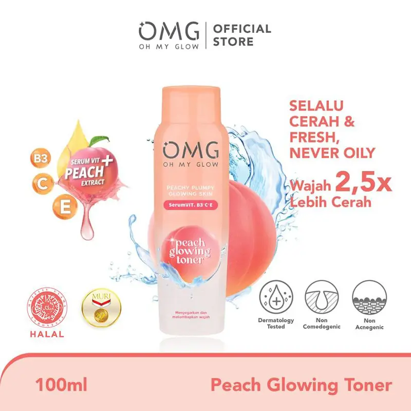 OMG OH MY GLOW Peach Glowing Toner 100 ml 1
