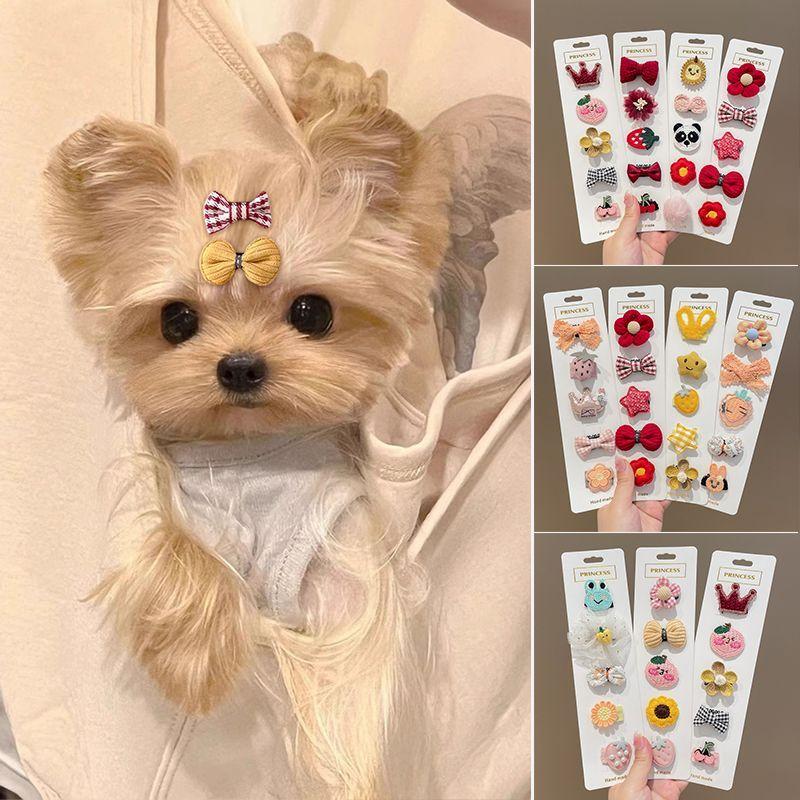 Product Introduction of Pet Bow Syamaru Ji Si Butterfly Teddy Cat Cartoon Cute Dog Cat Bangs Broken Hair BB Clip 0