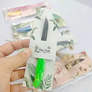 ( isi 50pcs ) pisau dapur kemasan kertas alas shabby