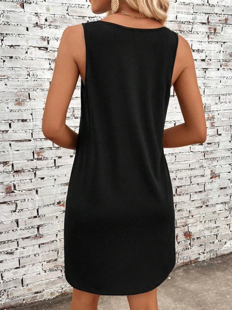 Product Introduction of Women's Heart Print Tank Dress, Casual Sleeveless Short Dress for Summer, Ladies Clothes for Daily Wear 4