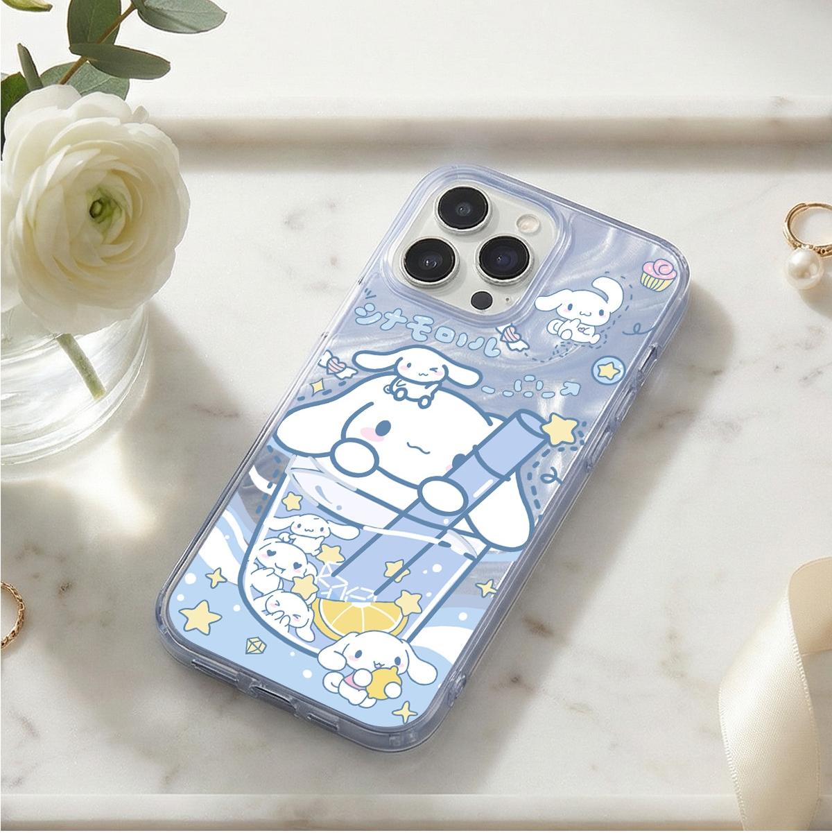 Cinnamoroll Casing hp untuk Realme C63 C55 C53 C51S C51 C35 4G C30 C3 C25 C21Y C20A C2 C15 C11 C11 8I 7 6 12 11 10 14 PRO C17 C12 6I 6I silikon phone case terbaru aesthetic softcase lucu estetik mewah premium shockproof transparan cover