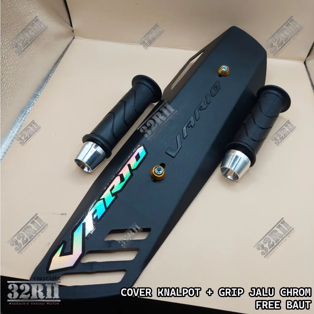 COVER KNALPOT VARIO 125 150 110 OLD LED NEW BISA SEMUA VARIO FREE BAUT + HANDGRIP JALU STANG CHROM PCX
