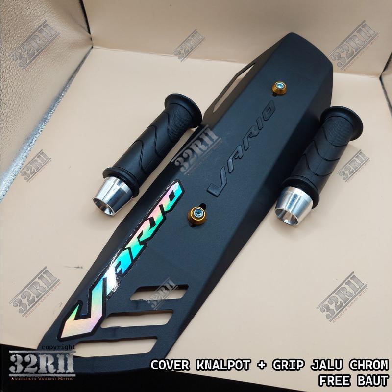 COVER KNALPOT VARIO 125 150 110 OLD LED NEW BISA SEMUA VARIO FREE BAUT + HANDGRIP JALU STANG CHROM PCX 0